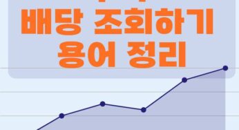 주식 배당정보 및 용어정리