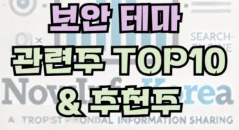 보안 테마 이슈 및 관련주 TOP 10