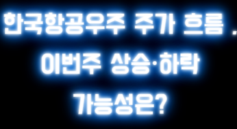 한국항공우주 주가 흐름 , 이번주 상승·하락 가능성은?