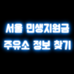 서울민생지원금 주유소정보
