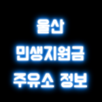 울산민생지원금주유ㅅ소