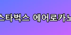 아아보다 맛있을까? 스타벅스 에어로카노 솔직후기 총정리