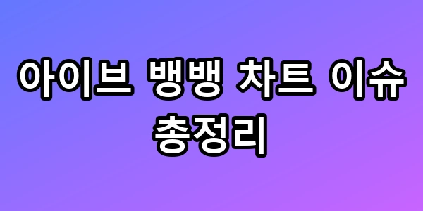 아이브 뱅뱅 차트