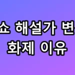 커쇼 해설가