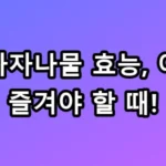 피마자나물 효능