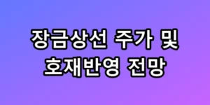 장금상선 주가 및 호재반영 전망 수익 10배 비결 총정리