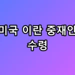 미국 이란 중재안 수령, 8일 오전 9시 운명의 예고 조율 중인 합의안 실체는?