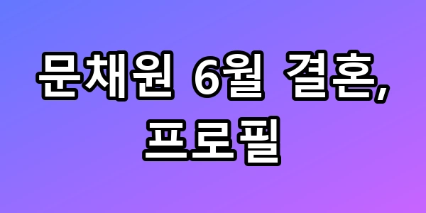 문채원 6월 결혼 신랑 정체와 프로필 소름 돋는 예언까지