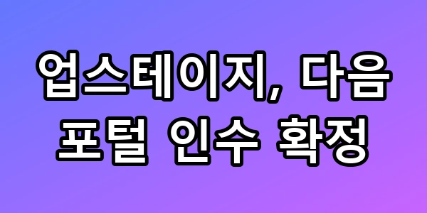 업스테이지 다음 인수