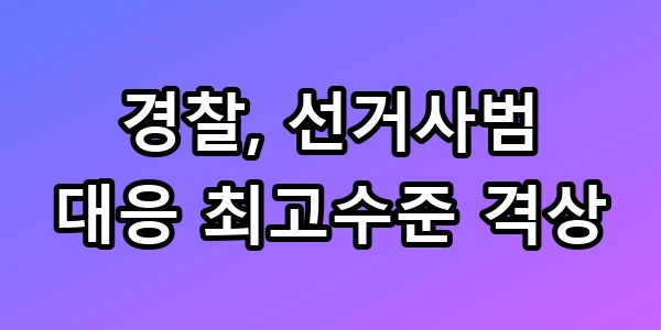 선거사범 대응