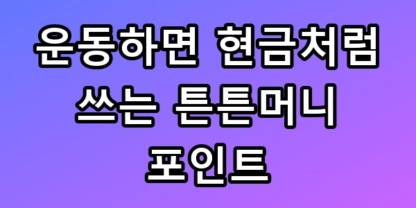 튼튼머니 포인트