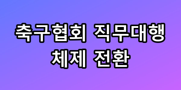 축구협회 직무대행